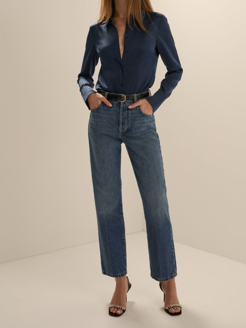 Favorite Daughter The Otto High Rise Boyfriend Ankle. Washington Button Size 28 - Picture 1 of 12